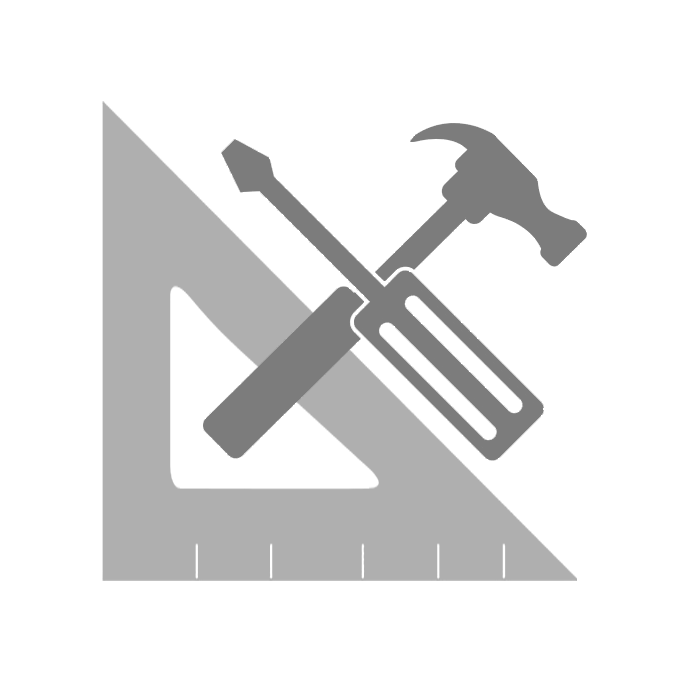 icône pose sur mesure menuiseries avec équerre tournevis et marteau