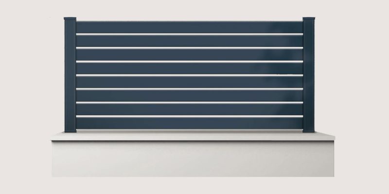 Clôture aluminium moderne pour délimitation de terrain