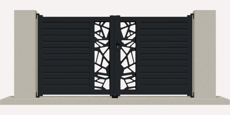 installation portail aluminium battant sur mesure maison