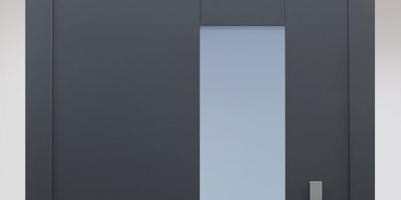 porte aluminium entrée maison design