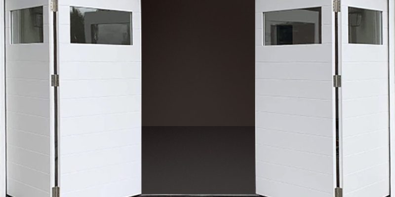 pose porte de garage pliante