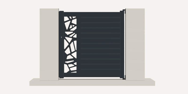 installation portillon aluminium pvc accès piéton maison